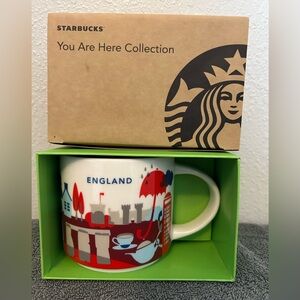 Starbucks England You Are Here Mug - Red, Blue & White